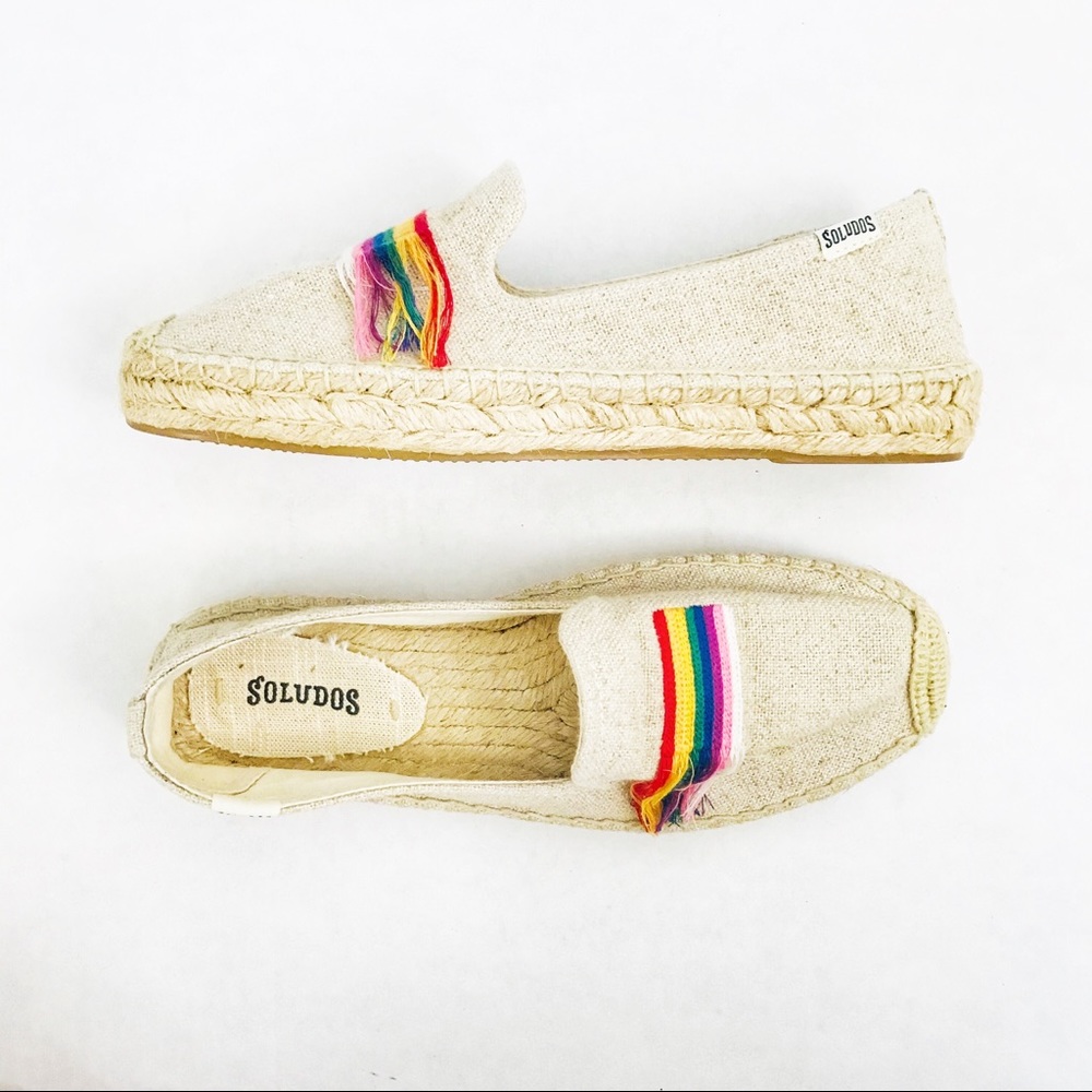 Soludos Pride Espadrilles Rainbow Shoes 8.5